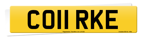 Registration number CO11 RKE